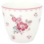 Preview: greengate-elba-white-lattecup-becher mit blumen