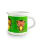 Preview: becher-emaille-gruen-tiermotive-fuer-kinder