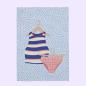 Preview: geschirrtuch-retro-ringelkleid