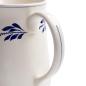 Preview: keramik-krug-cremeweiss-landhaus-blumendekor-blau
