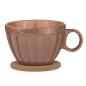 Preview: Große einfarbige Tasse in Terracotta-Rosa für Tee oder Kaffee