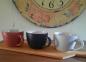 Preview: Große Kaffeetasse, Teetasse und Cafe au Lait-Tasse in hellem Grau