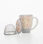 Preview: teetasse-hellblau-orange-rosa-keramik-vegan-retro
