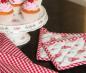 Mobile Preview: topflappen-cupcakes-weiss-rot-kirschen-muster