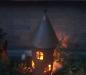 Preview: edelrost-turm-windlicht-gartendeko-lichthaus-rund