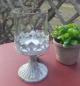 Preview: teelichthalter-glas-metall-shabby-weiss