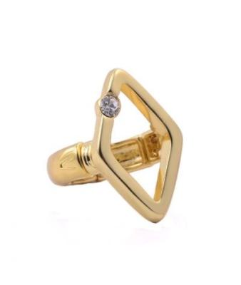 elastischer ring glaskristall goldfarben