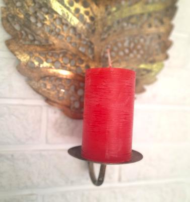 Preview: Stumpenkerze RUSTIC rot H10, Ø6 cm Preview: daenische-stumpenkerze-rustikal-rot-weihnachtsrot
