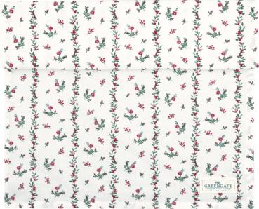 GreenGate Tischläufer Gracy white mit Ranken, Blumen und Beeren