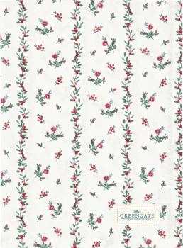 geschirrtuch greengate gracy weiss mit roten Beeren und Blumen