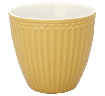 latte cup-becher-greengate-alice-everyday-senf-gelb-mustard