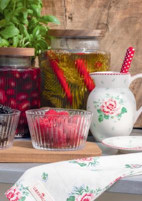 Preview: GreenGate Tischläufer Alivia weiß mit Blumen
