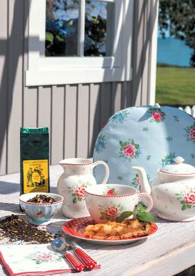 Preview: GreenGate Alivia pale blue, hellblau mit Blumen