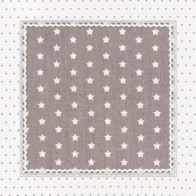 Papier-Servietten grau mit weißen Sternen