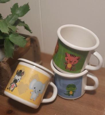 Preview: kinderbecher-emaille-tiermotive-bunt