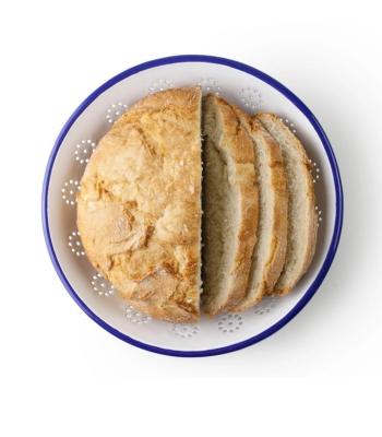 Preview: brotschale-weiss-blau-brotkorb-emaille-vintage