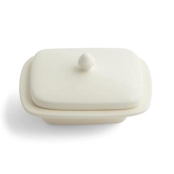 Preview: butterdose-keramik-cremeweiss-landhaus-look