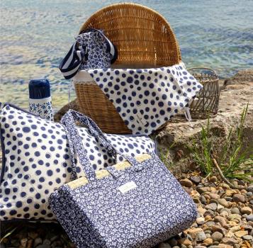 Preview: greengate-dahla-strandmatte-faltbar-gebluemt