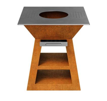 garten-grill-corten-stahl-outdoor-90x90