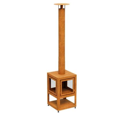 cortenstahl-gartenkamin-mit-schornstein-h230 cm