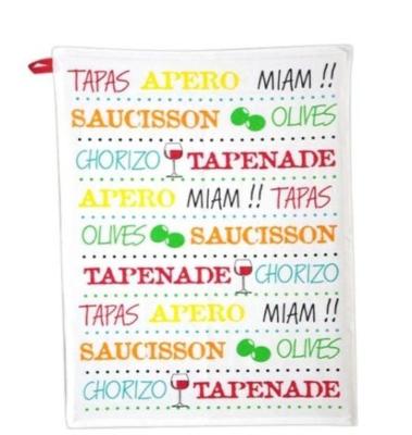 geschirrtuch-weiss-bunte-schrift-mediterran-tapas