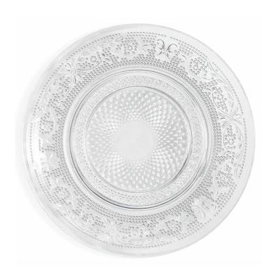 Preview: glasteller-set-nostalgisch-ornamentglas-dessertteller