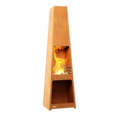 cortenstahl-grillkamin-220 cm-hoch-garten-grill
