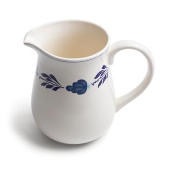 Preview: krug-landhaus-creme-weiss-blumen-blau