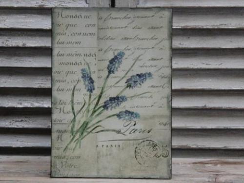 Metallschild Lavendel