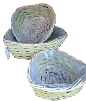 Preview: blumen-pflanzkorb-gruen-herz-form