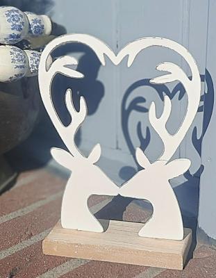 Preview: rentier-geweih-herz-metall-weiss