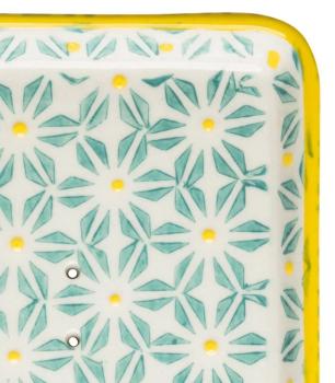 Preview: seifenschale-eckig-blumenmuster-retro