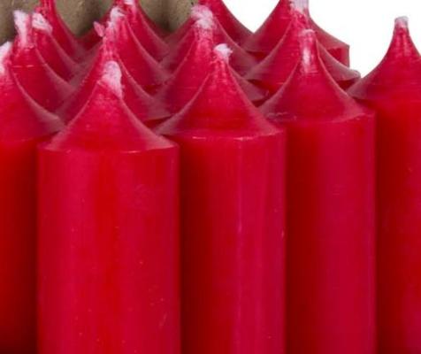 Preview: stabkerze-10cm-kurz-rot-durchgefaerbt