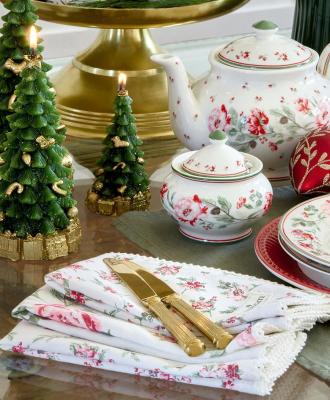 Preview: stoffserviette-greengate-leonora-weiss-rosen