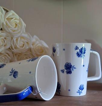Preview: landhaus-tassen-becher-set-rosen-blau