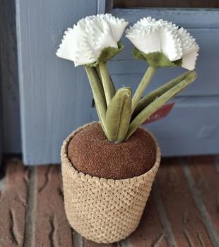 Preview: tuerstopper-weisse-blume-im-topf-30cm