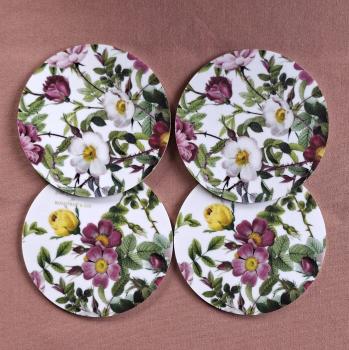 Preview: untersetzer-set-fuer-glaeser-weiss-bunt-gebluemt-mit-rosen