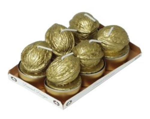 dänische teelichter-walnuss-gold-ohne duft