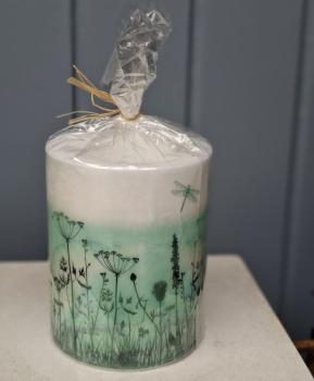 Preview: kerzen-deko-mit-wiesenblumen-motiv-windlicht