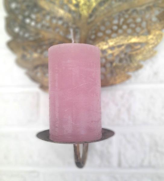 daenische-stumpenkerze-vintage-rosa-rustikal