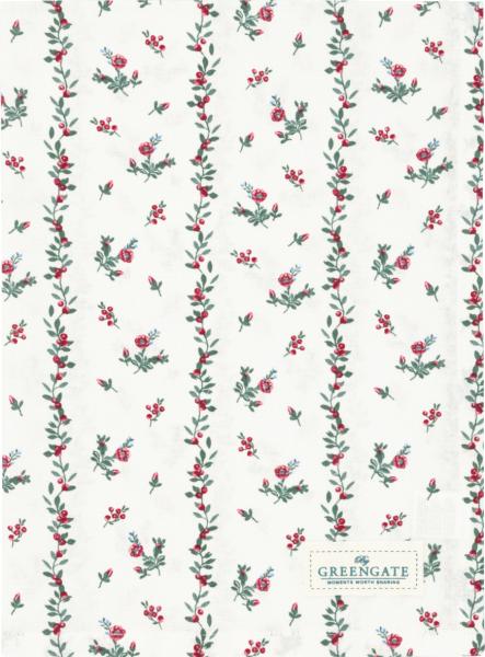 geschirrtuch greengate gracy weiss mit roten Beeren und Blumen