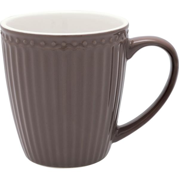 mug-becher mit henkel-alice dark chocolate-greengate everyday-braun
