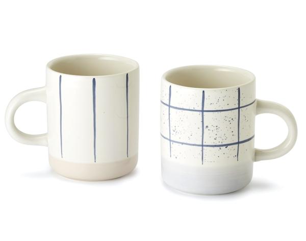 Teeservice STREIFEN-Design blau