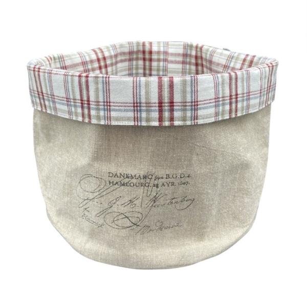 Landhausstil Brotkorb im Leinen-Look nostalgisch