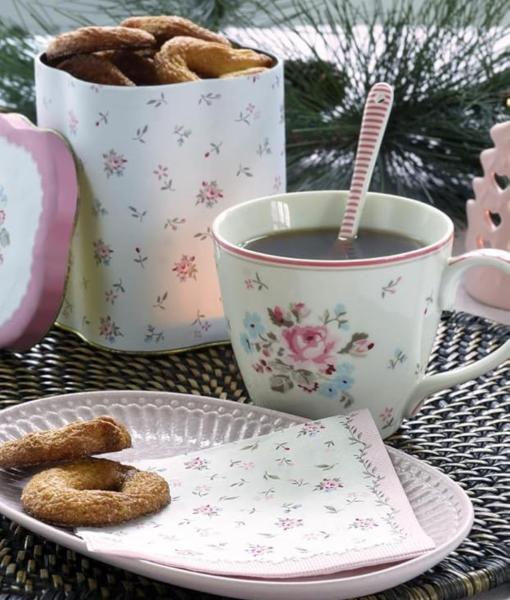 Stoffserviette ELYSIA white m. Blumen