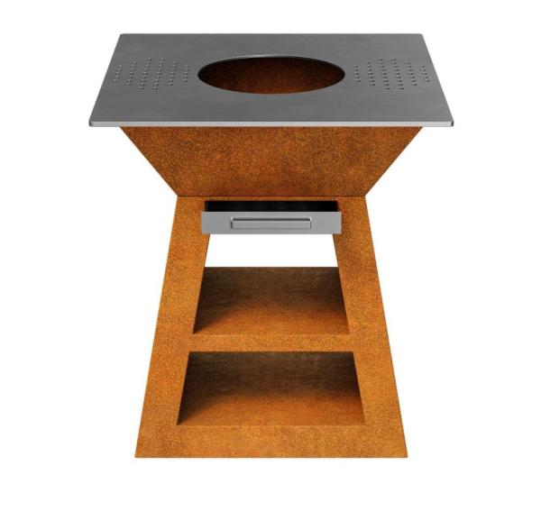 garten-grill-corten-stahl-outdoor-90x90