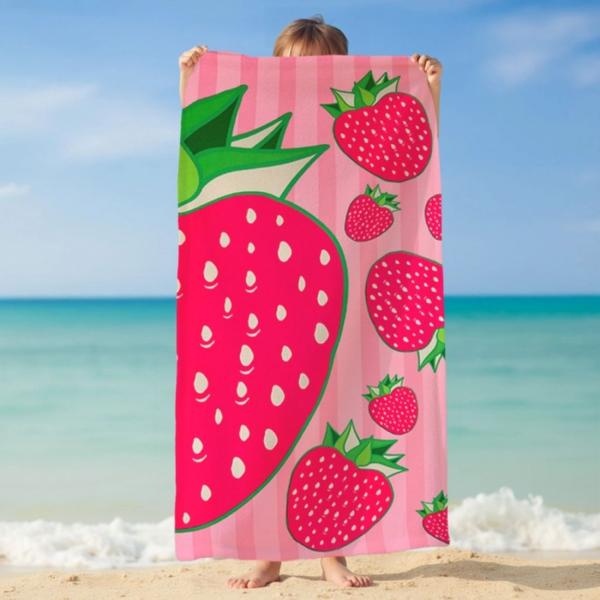 strandtuch-handtuch-mikrofaser-pink-erdbeeren
