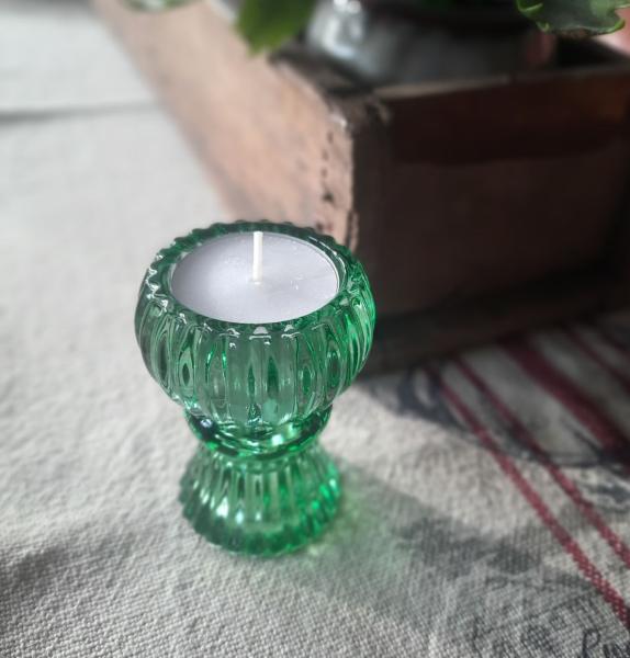 teelichthalter-glas-gruen-kerzenhalter
