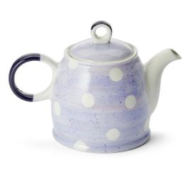 Teekanne blau m. großen Punkten 1,1 L