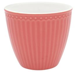 latte cup-becher-greengate-alice-everyday-coral-rosa